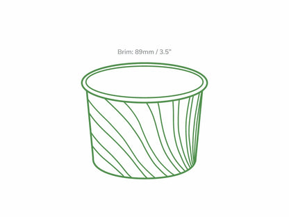 Large Patterned Ice Cream Tub (8oz) - Case of 500