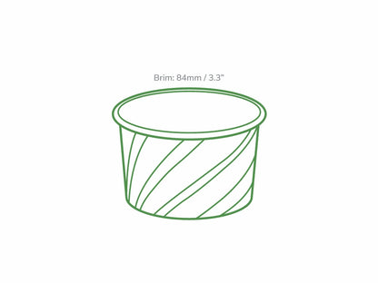Medium Patterned Ice Cream Tub (6oz) - Case of 500