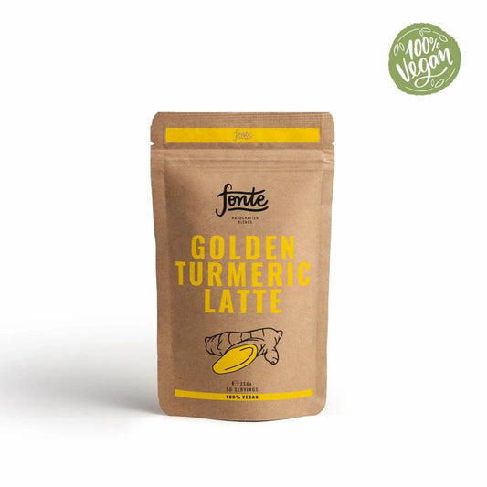 Golden Turmeric Latte Powder in 250g pouch – vegan, dairy-free handcrafted blend for cafes and home use