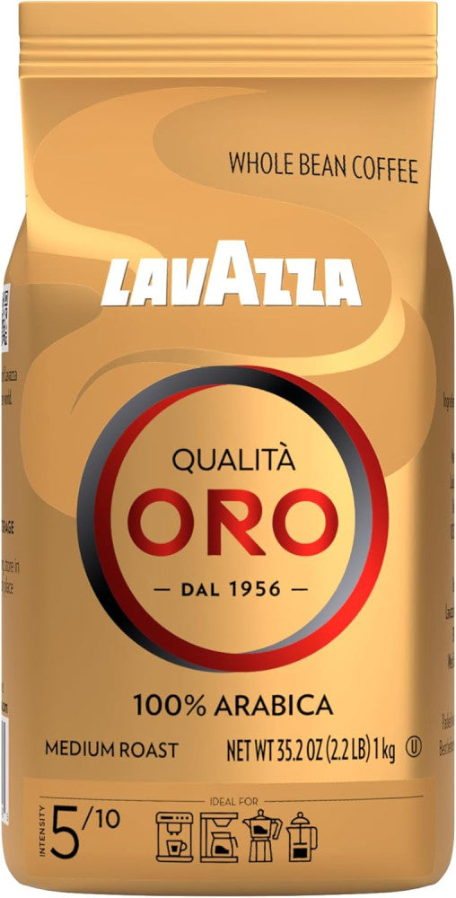 Lavazza Qualità Oro Coffee Beans 1kg bag – premium Italian espresso, available in Ireland