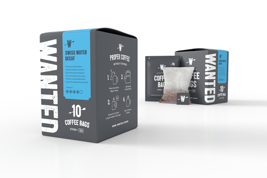 Wanted Swiss Water Decaf Coffee Bags 10x10g